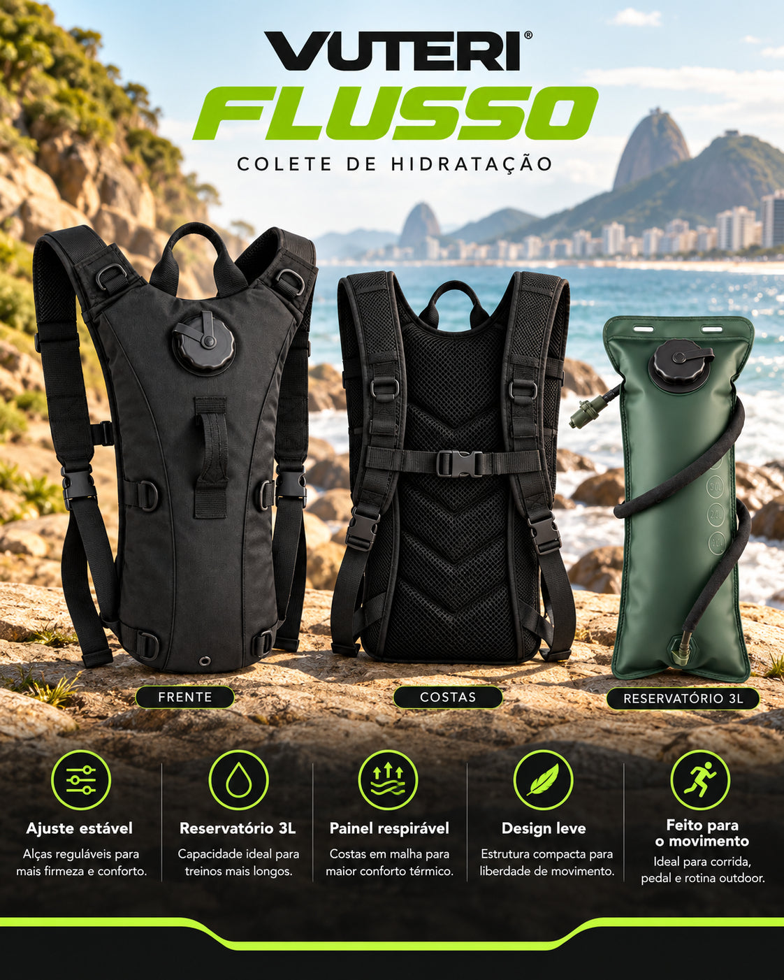 Colete de Hidratação VUTERI FLUSSO 3L